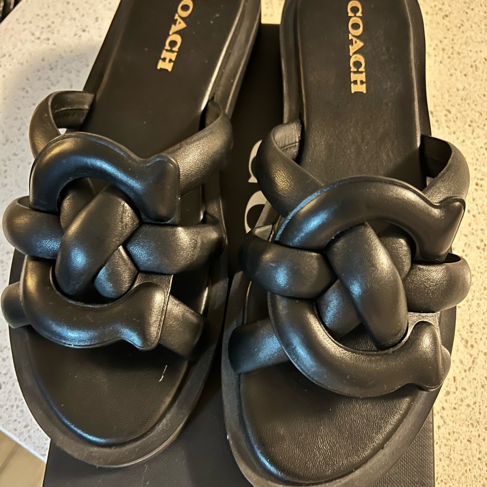 Georgi Leather Flat Sandals